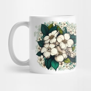 Floral print flower center Mug